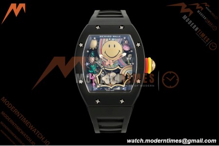 Richard Mille - RM88 Smiley Black Ceramic Black Rubber Strap Skeleton Dial RMF Tourbillon