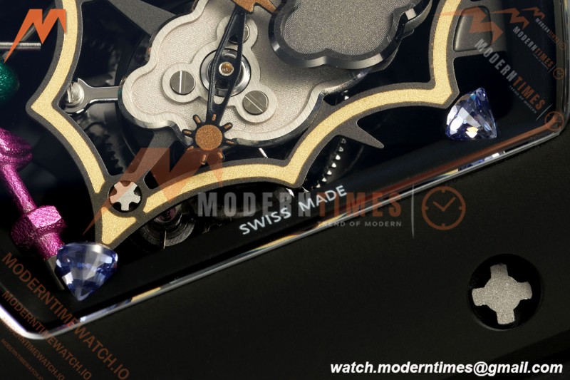 Richard Mille - RM88 Smiley Black Ceramic Black Rubber Strap Skeleton Dial RMF Tourbillon