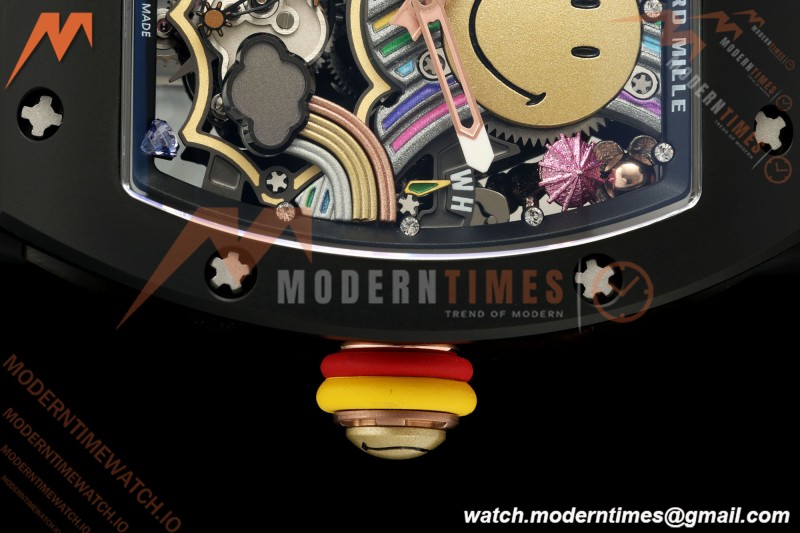 Richard Mille - RM88 Smiley Black Ceramic Black Rubber Strap Skeleton Dial RMF Tourbillon