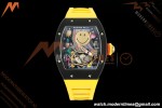 Richard Mille - RM88 Smiley Black Ceramic Yellow Rubber Strap Skeleton Dial RMF Tourbillon