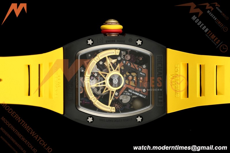 Richard Mille - RM88 Smiley Black Ceramic Yellow Rubber Strap Skeleton Dial RMF Tourbillon