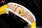 Richard Mille - RM88 Smiley White Ceramic Yellow Rubber Strap Skeleton Dial RMF Tourbillon | 리차드 밀 - RM88 스마일리 화이트 세라믹 옐로우 러버 스트랩 스켈레톤 다이얼 RMF 투르비용
