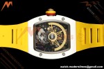 Richard Mille - RM88 Smiley White Ceramic Yellow Rubber Strap Skeleton Dial RMF Tourbillon | 리차드 밀 - RM88 스마일리 화이트 세라믹 옐로우 러버 스트랩 스켈레톤 다이얼 RMF 투르비용
