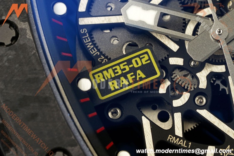 Richard Mille - RM35-02 Rafael Nadal Blk/Red/Red NTPT Skeleton Dial APSF RMAL1