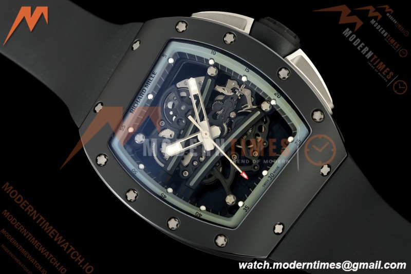 Richard Mille - RM061 Yohan Blake Black Ceramic Blk/Gry/Blk Skeleton RF Free Sprung Titanium RMUL2 | 리차드 밀 - RM061 요한 블레이크 블랙 세라믹 블랙/그레이/블랙 스켈레톤 RF 프리 스프링 티타늄 RMUL2