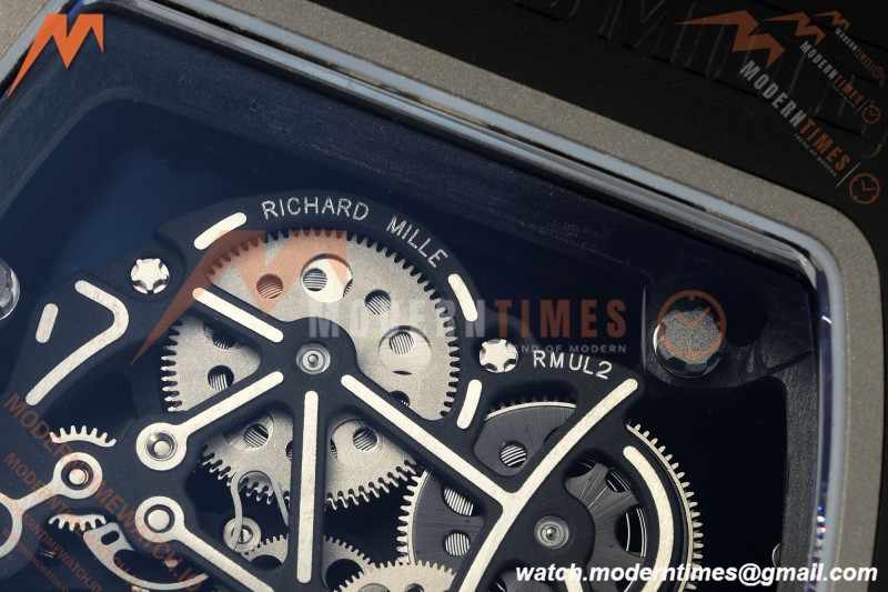 Richard Mille - RM061 Yohan Blake Black Ceramic Blk/Gry/Blk Skeleton RF Free Sprung Titanium RMUL2 | 리차드 밀 - RM061 요한 블레이크 블랙 세라믹 블랙/그레이/블랙 스켈레톤 RF 프리 스프링 티타늄 RMUL2