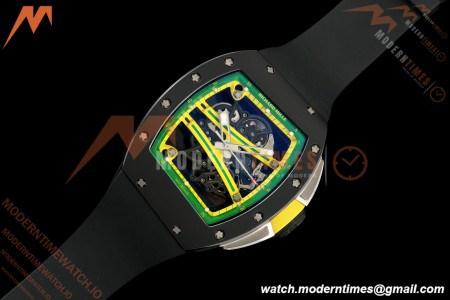 Richard Mille - RM061 Yohan Blake Black Ceramic Blk/Grn/Yelw Skeleton RF Free Sprung Titanium RMUL2