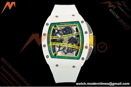 Richard Mille - RM061 Asian Limited Edition White Ceramic Wht/Grn/Yelw Skeleton RF Free Sprung Titanium RMUL2 | 리차드 밀 - RM061 아시아 한정판 화이트 세라믹 화이트/그린/옐로우 스켈레톤 RF 프리 스프링 티타늄 RMUL2
