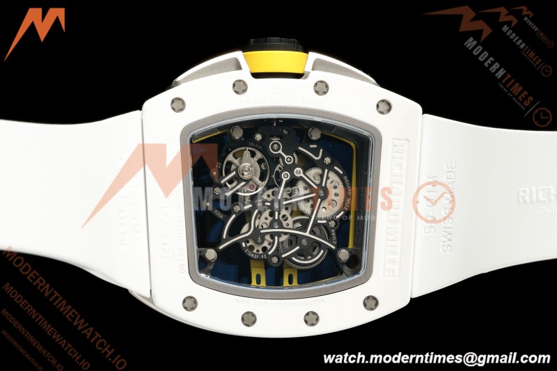 Richard Mille - RM061 Asian Limited Edition White Ceramic Wht/Grn/Yelw Skeleton RF Free Sprung Titanium RMUL2 | 리차드 밀 - RM061 아시아 한정판 화이트 세라믹 화이트/그린/옐로우 스켈레톤 RF 프리 스프링 티타늄 RMUL2