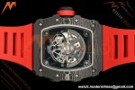 Richard Mille - RM35-02 Custom Made Black NTPT MOD Case FC/RU Red/Blk Skeleton VAF RMAL1 Free Sprung
