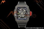 Richard Mille - RM35-02 Custom Made Black NTPT MOD Case FC/RU Blk/Blk Skeleton VAF RMAL1 Free Sprung | Richard Mille - RM35-02 맞춤 제작 블랙 NTPT MOD 케이스 FC/RU 블랙/블랙 스켈레톤 VAF RMAL1 프리 스프링