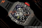 Richard Mille - RM35-02 Custom Made Black NTPT MOD Case FC/RU Blk/Blk Skeleton VAF RMAL1 Free Sprung | Richard Mille - RM35-02 맞춤 제작 블랙 NTPT MOD 케이스 FC/RU 블랙/블랙 스켈레톤 VAF RMAL1 프리 스프링