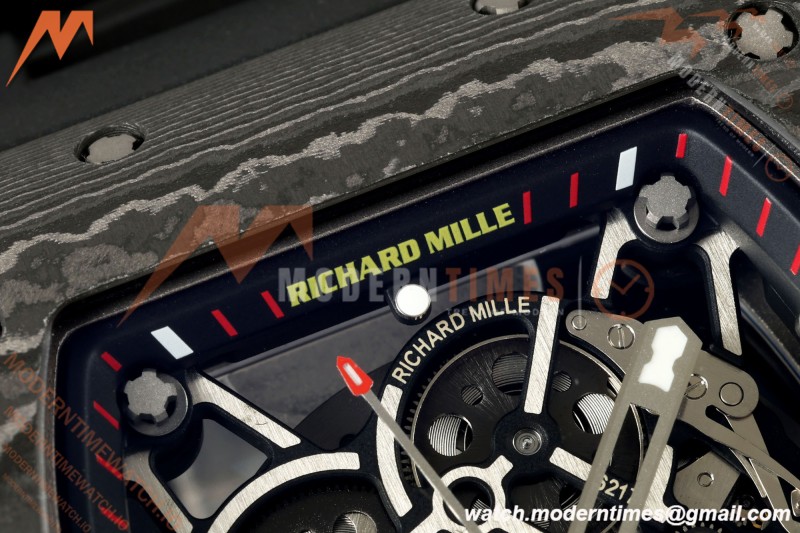 Richard Mille - RM35-02 Custom Made Black NTPT MOD Case FC/RU Blk/Blk Skeleton VAF RMAL1 Free Sprung | Richard Mille - RM35-02 맞춤 제작 블랙 NTPT MOD 케이스 FC/RU 블랙/블랙 스켈레톤 VAF RMAL1 프리 스프링