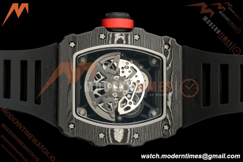 Richard Mille - RM35-02 Custom Made Black NTPT MOD Case FC/RU Blk/Blk Skeleton VAF RMAL1 Free Sprung | Richard Mille - RM35-02 맞춤 제작 블랙 NTPT MOD 케이스 FC/RU 블랙/블랙 스켈레톤 VAF RMAL1 프리 스프링