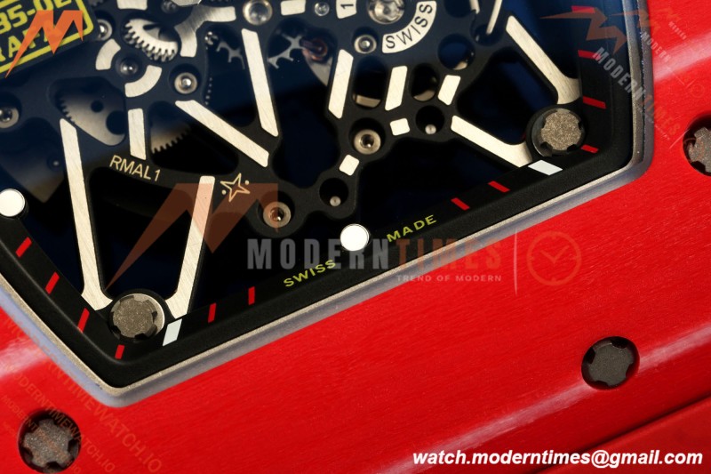 Richard Mille - RM35-02 Rafael Nadal Red/Red NTPT Skeleton Dial APSF V2 RMAL1 Free Sprung