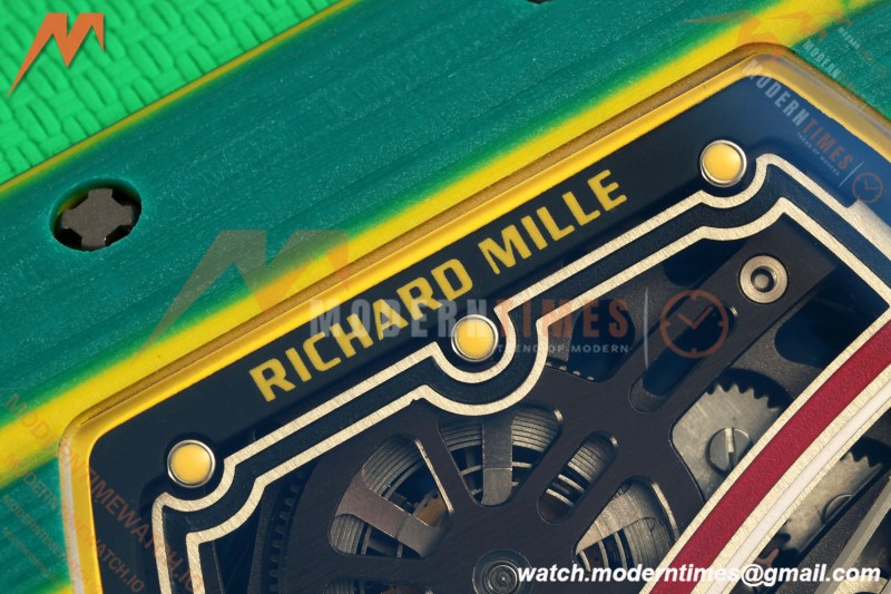 Richard Mille - RM67-02 Wayde van Niekerk South Africa Edition Green NTPT Blk/Red/Blu Skeleton AVF CRMA7 | Richard Mille - RM67-02 Wayde van Niekerk 남아프리카 에디션 그린 NTPT Blk/Red/Blu 스켈레톤 AVF CRMA7