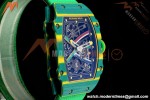 Richard Mille - RM67-02 Wayde van Niekerk South Africa Edition Green NTPT Blk/Red/Blu Skeleton AVF CRMA7 | Richard Mille - RM67-02 Wayde van Niekerk 남아프리카 에디션 그린 NTPT Blk/Red/Blu 스켈레톤 AVF CRMA7