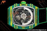 Richard Mille - RM67-02 Wayde van Niekerk South Africa Edition Green NTPT Blk/Red/Blu Skeleton AVF CRMA7 | Richard Mille - RM67-02 Wayde van Niekerk 남아프리카 에디션 그린 NTPT Blk/Red/Blu 스켈레톤 AVF CRMA7