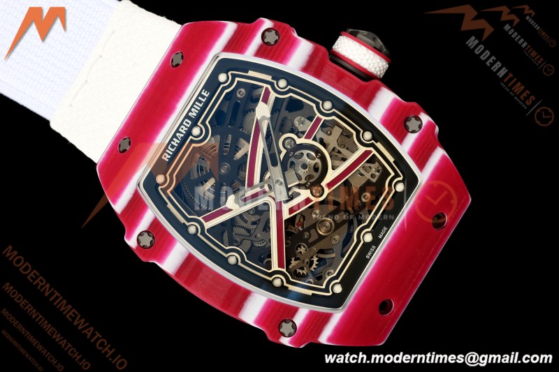 Richard Mille - RM67-02 Mutaz Essa Barshim Qatar Edition Red NTPT Blk/Red Skeleton AVF CRMA7 | 리차드 밀 - RM67-02 무타즈 에사 바르심 카타르 에디션 레드 NTPT 블랙/레드 스켈레톤 AVF CRMA7