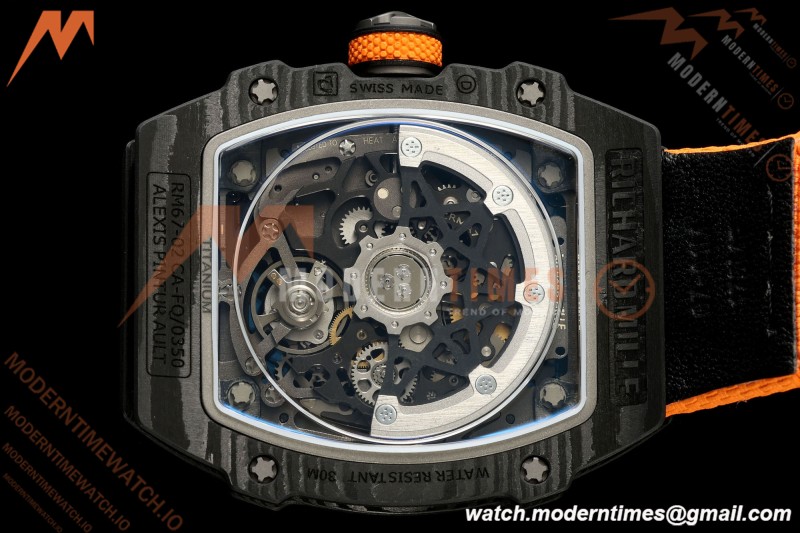 Richard Mille - RM67-02 Lando Norris McLaren Edition Black NTPT Blk/Orn Skeleton AVF CRMA7