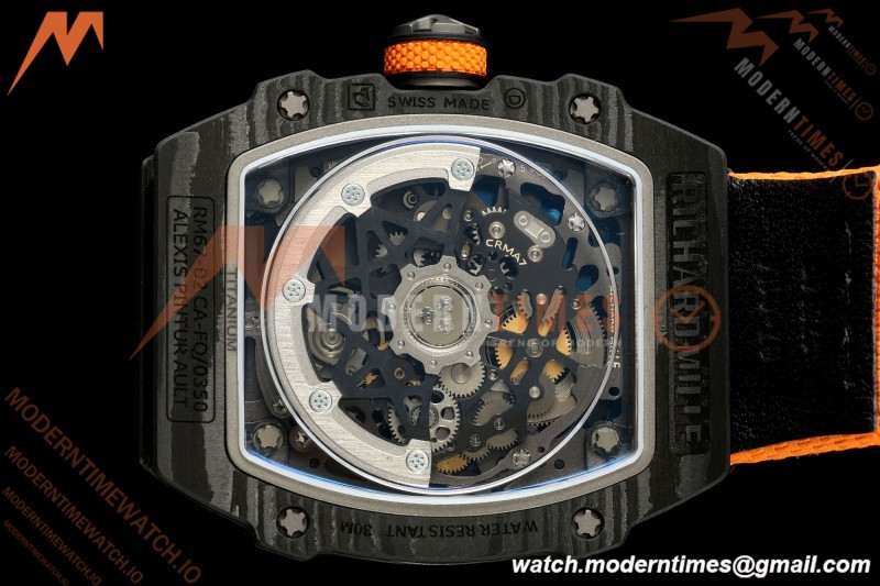 Richard Mille - RM67-02 Lando Norris McLaren Edition Black NTPT Blk/Orn Skeleton AVF CRMA7