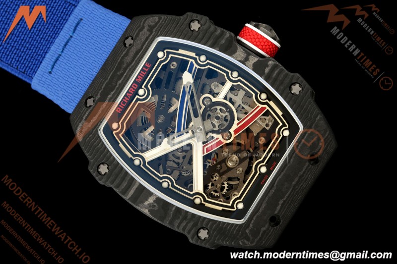 Richard Mille - RM67-02 Sebastien Ogier France Edition Black NTPT Blk/Wht Skeleton AVF CRMA7