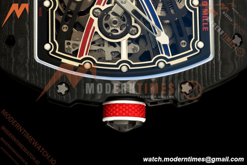 Richard Mille - RM67-02 Sebastien Ogier France Edition Black NTPT Blk/Wht Skeleton AVF CRMA7