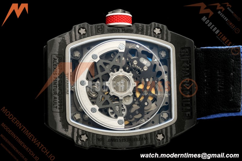Richard Mille - RM67-02 Sebastien Ogier France Edition Black NTPT Blk/Wht Skeleton AVF CRMA7