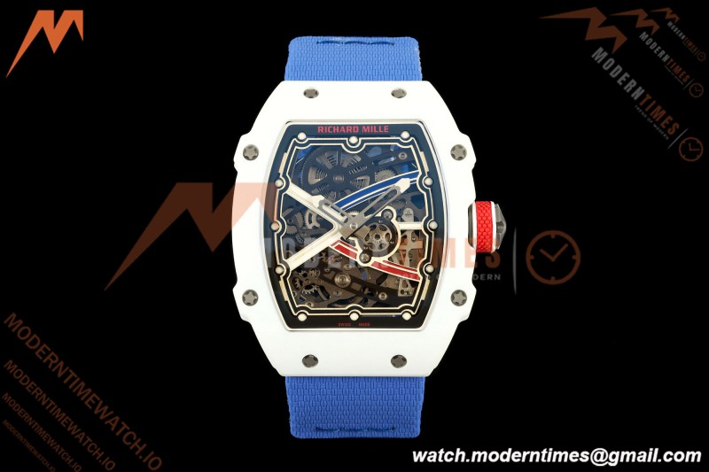 Richard Mille - RM67-02 Alexis Pinturault France Edition White NTPT Blk/Wht Skeleton AVF CRMA7