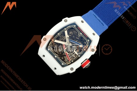 Richard Mille - RM67-02 Alexis Pinturault France Edition White NTPT Blk/Wht Skeleton AVF CRMA7