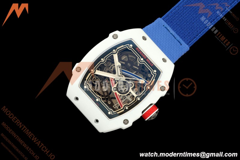 Richard Mille - RM67-02 Alexis Pinturault France Edition White NTPT Blk/Wht Skeleton AVF CRMA7