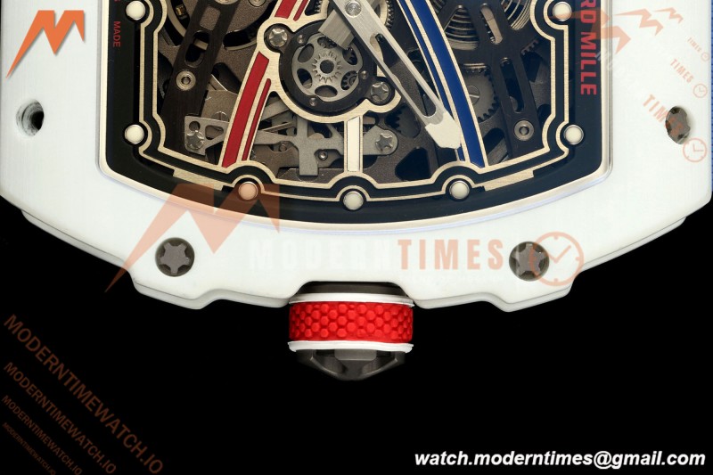 Richard Mille - RM67-02 Alexis Pinturault France Edition White NTPT Blk/Wht Skeleton AVF CRMA7