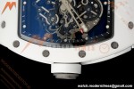 Richard Mille - RM055 Bubba Watson White CER/RU Blk/Blk Rehaut Skeleton Brushed Ribs RF RMUL2