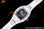 Richard Mille - RM055 Bubba Watson White CER/RU Blk/Wht Rehaut Skeleton Brushed Ribs RF RMUL2