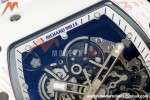 Richard Mille - RM055 Bubba Watson White CER/RU Blk/Wht Rehaut Skeleton Brushed Ribs RF RMUL2