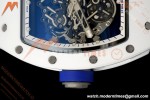 Richard Mille - RM055 Bubba Watson White CER/RU Blk/Wht Rehaut Skeleton Brushed Ribs RF RMUL2