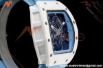 Richard Mille - RM055 Bubba Watson White CER/RU Blk/Blu Rehaut Skeleton Brushed Ribs RF RMUL2