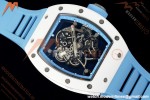 Richard Mille - RM055 Bubba Watson White CER/RU Blk/Blu Rehaut Skeleton Brushed Ribs RF RMUL2