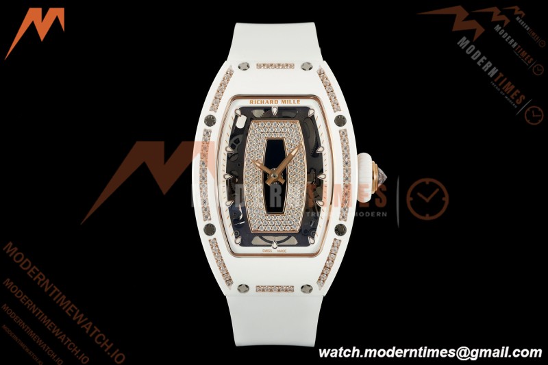 Richard Mille - RM07-01 White Ceramic CER/DIA/RU Black Onyx ZF Asian CRMA2