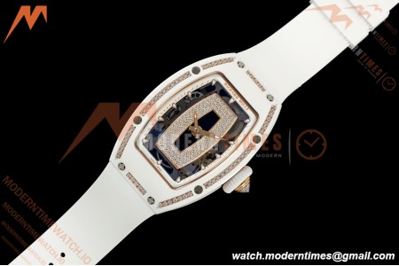 Richard Mille - RM07-01 White Ceramic CER/DIA/RU Black Onyx ZF Asian CRMA2