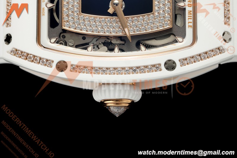 Richard Mille - RM07-01 White Ceramic CER/DIA/RU Black Onyx ZF Asian CRMA2