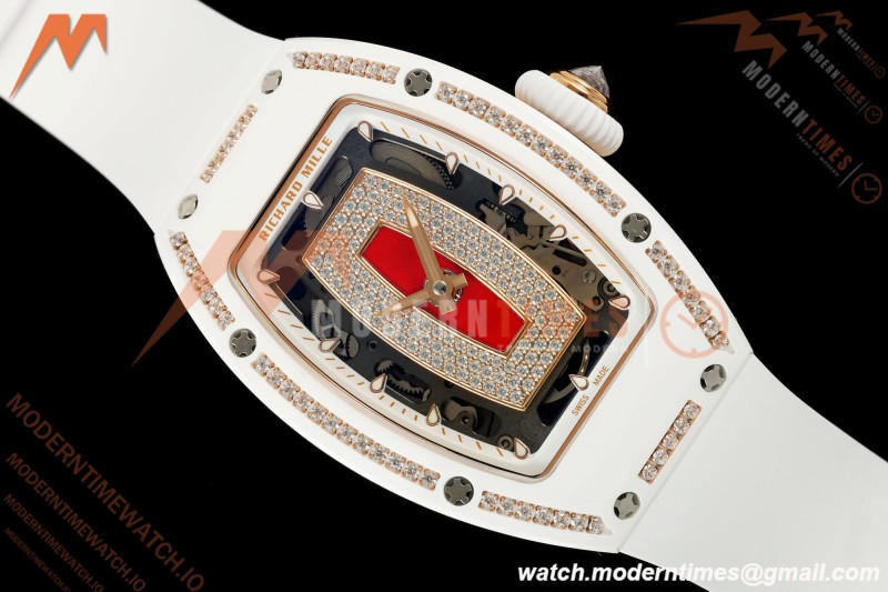 Richard Mille - RM07-01 White Ceramic CER/DIA/RU Red Onyx ZF Asian CRMA2