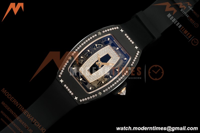 Richard Mille - RM07-01 Black Ceramic CER/DIA/RU Black Onyx ZF Asian CRMA2