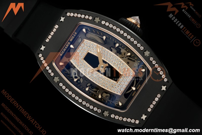 Richard Mille - RM07-01 Black Ceramic CER/DIA/RU Black Onyx ZF Asian CRMA2