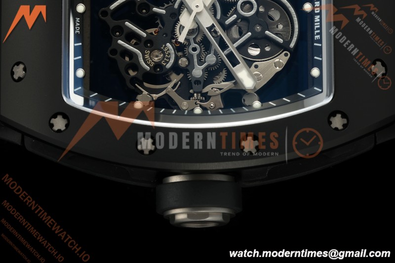 Richard Mille - RM055 Bubba Watson Asia Edition Black CER/RU Blk/Silv Rehaut Skeleton APSF RMUL2 | Richard Mille - RM055 버바 왓슨 아시아 에디션 블랙 CER/RU Blk/Silv Rehaut 스켈레톤 APSF RMUL2