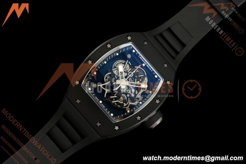 Richard Mille - RM055 Bubba Watson Asia Edition Black CER/RU Blk/Silv Rehaut Skeleton APSF RMUL2 | Richard Mille - RM055 버바 왓슨 아시아 에디션 블랙 CER/RU Blk/Silv Rehaut 스켈레톤 APSF RMUL2