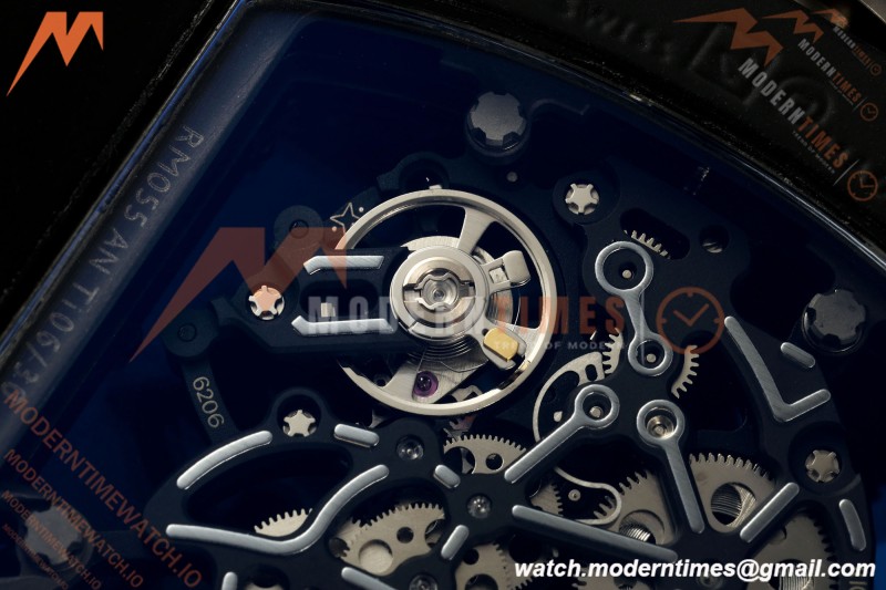 Richard Mille - RM055 Bubba Watson Asia Edition Black CER/RU Blk/Silv Rehaut Skeleton APSF RMUL2 | Richard Mille - RM055 버바 왓슨 아시아 에디션 블랙 CER/RU Blk/Silv Rehaut 스켈레톤 APSF RMUL2