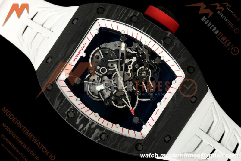 Richard Mille - RM055 Bubba Watson JPN Black NTPT/RU White Rehaut Skeleton AVF Vaucher RMUL2 Free Sprung