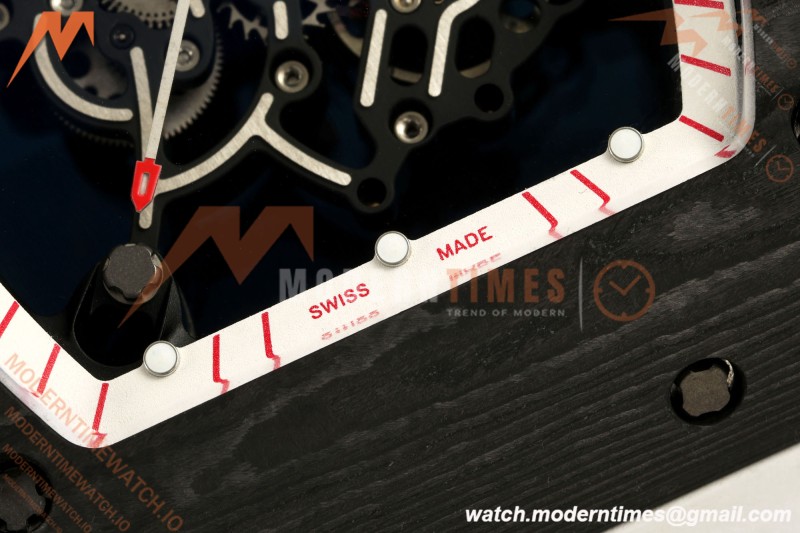 Richard Mille - RM055 Bubba Watson JPN Black NTPT/RU White Rehaut Skeleton AVF Vaucher RMUL2 Free Sprung