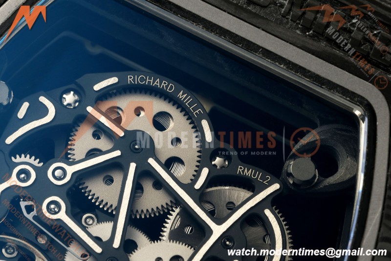 Richard Mille - RM055 Bubba Watson JPN Black NTPT/RU White Rehaut Skeleton AVF Vaucher RMUL2 Free Sprung
